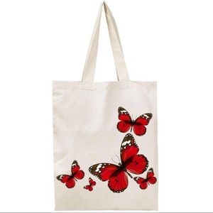 Red Butterfly Brand New Tote Bag